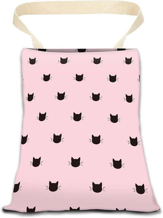 Car Garbage Can, Hanging Car Trash Can Bag for Cute Car Back Seat Organizer, Pink Cats