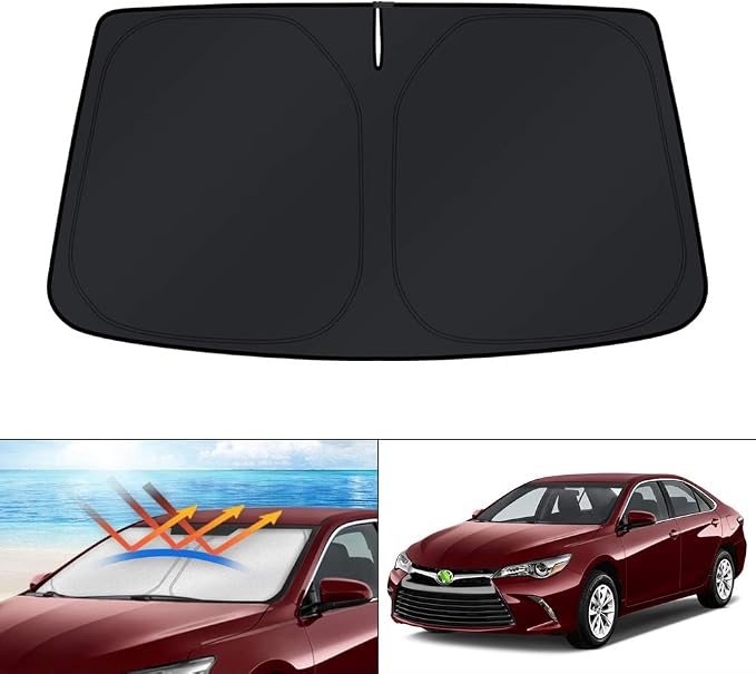 KUST Windshield Sun Shade Custom Fit for Toyota Camry 2012-2015 2016 2017 Accessories Sunshade Foldable Sun Visor Protector Block UV Rays