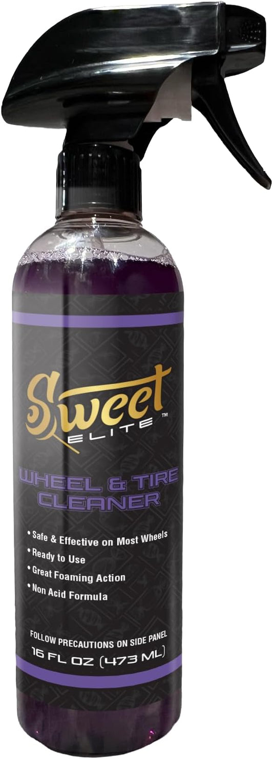 CarCandy Sweet Elite Wheel & Tire Cleaner – Non-Acid Foaming Wheel Cleaner, Safe for Most Finishes, Brake Dust Remover, Ready-to-Use 16 oz.