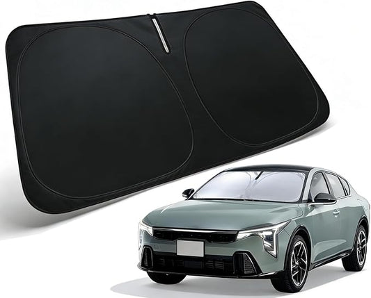 Windshield Sun Shade for 2025 2026 KIA K4 Accessories, Car Front Window Sun Visor & Heat Shield | 240T Sunshade Protection Blocks UV Rays Keep Your Car Cooler