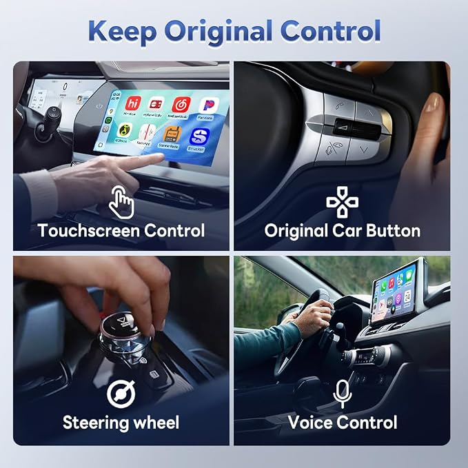 Carlinkit Wireless CarPlay/Android Auto Adapter - 2026 Mini Ultra Compatible with Factory Wired CarPlay/Android Auto Car, USB-A/C Plug & Play, 5.8GHz Dongle, Auto-Connect, OTA Upgrade