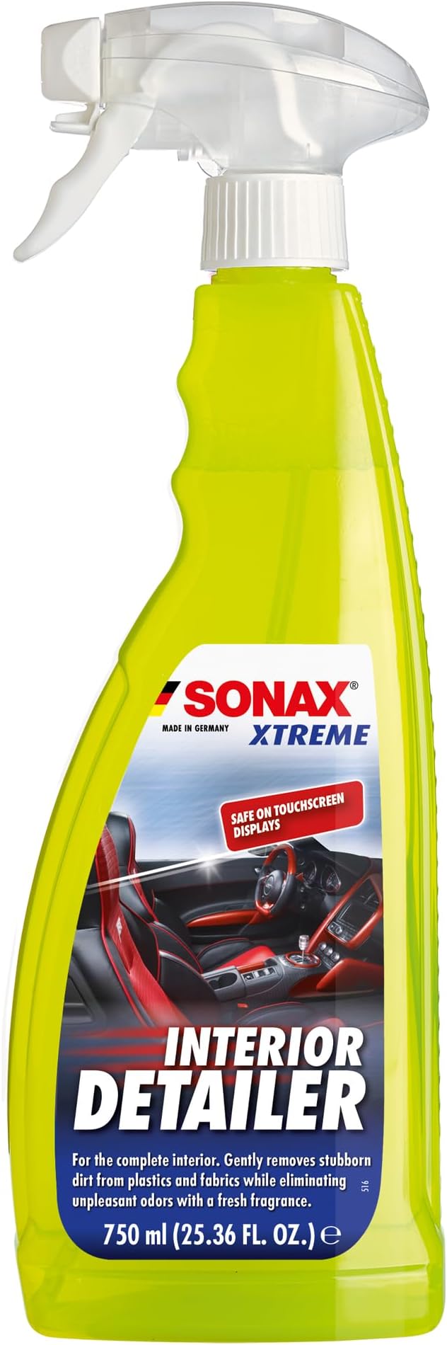 SONAX Interior Detailer | Multi-Surface Interior Cleaner for Dash, Plastics, Screens & Trim, Removes Dust & Fingerprints | Streak-Free Finish, UV Protection, | DIY Car Care Formula Made Easy