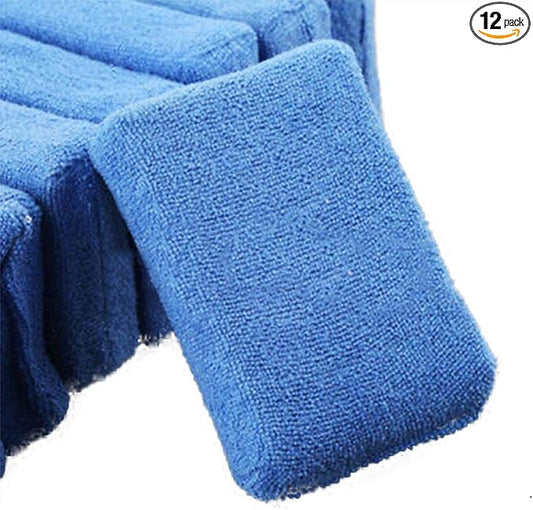 S.M. Arnold Professional Microfiber Applicators for Car Detailing, 12-Pack - Premium Quality, Soft, Washable, 4.5" x 3.5" x 1" - Ideal for Waxing, Polishing, Cleaning, Auto Care & Surface Prep