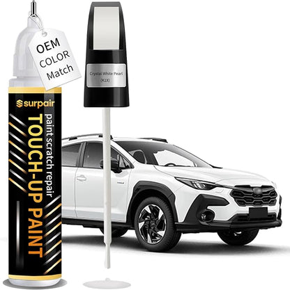 Crystal White Pearl K1X Touch up Paint for Subaru OEM Color Match Car Scratch Repair Kit for Nicks & Chips Scratches Quick & Easy Paint Fix 2-In-1 Car Scratch Remover Pen