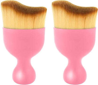 Car Interior Cleaning Brush Car Duster Interior with Ultra Soft Bristles Auto Detailing Brushes Dusting Car Accessories for Dashboard, AC Vents, Leather, Scratch-Free (2Pack_Pink)