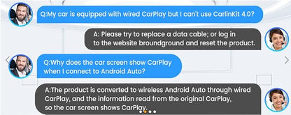 Carlinkit 4.0 Wireless CarPlay & Android Auto Adapter, Plug & Play, 2 in 1 - Fit for Factory Wired CarPlay Cars from 2015 to Now, No Latency, Online Upgrade, Auto-Connect After Set