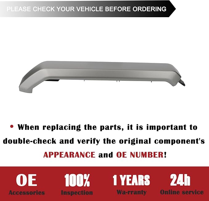 TQPONLY Interior Inner Door Handle Cover Trim | Compatible with 2015-2020 Ford F150 Truck Accessories Replacement | Front Right Passenger Side Door Armrest Pull Handle (Light Gray)