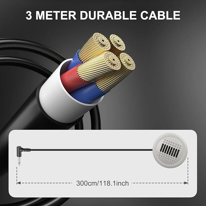 3.5MM Microphone Mic Car Audio Wired for Android Radio Navigation External Extension Cable 300CM for BNW and Other Models