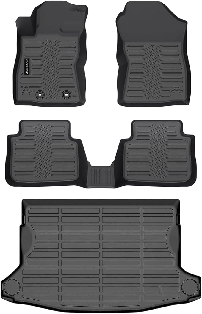 All Weather Floor Mats Cargo Mat Fit for Subaru Crosstrek 2024 2025 2026 & Impreza 2024-2026 TPE Rubber Liners Accessories Set All Season Guard Odorless Anti-Slip Floor Mats Cargo Liner
