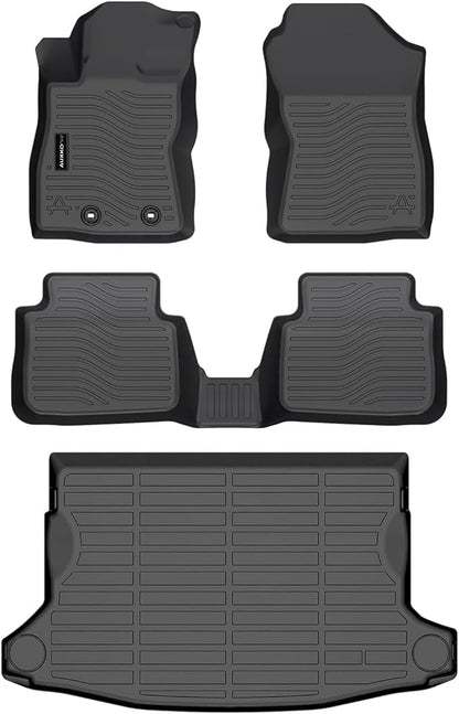 All Weather Floor Mats Cargo Mat Fit for Subaru Crosstrek 2024 2025 2026 & Impreza 2024-2026 TPE Rubber Liners Accessories Set All Season Guard Odorless Anti-Slip Floor Mats Cargo Liner