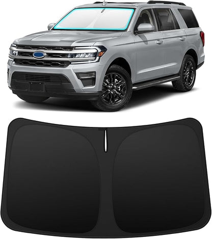 INSAUTO Custom Fit Windshield Sun Shade Accessories for Ford Expedition 2018-2025, Foldable Front Window Sunshade, UV & Heat Reflector, Keeps Interior Cool, Includes Storage Bag