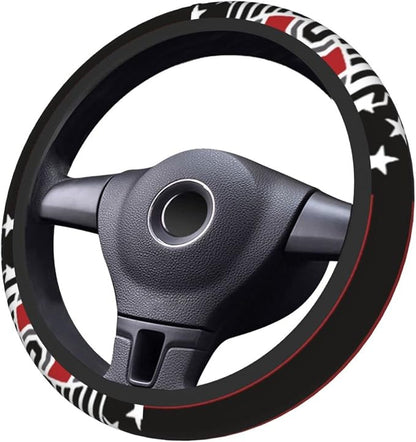 The Universal Elastic Steering Wheel Protective Cover Ohio State is Heat-Resistant and Non-Slip Suitable for Most Vehicles