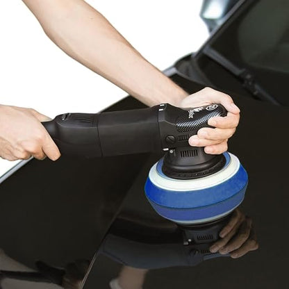 Bonsicoky 6 PCS Car Polishing Bonnet Buffing Pad Soft Microfiber Buffing Pad Cover for 7" - 8" Car Polisher, Blue