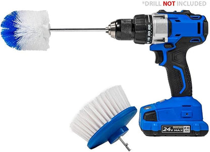 RotoScrub Drill-Powered Cleaning Brushes - 2-Brush Drill Accessory Combo Kit