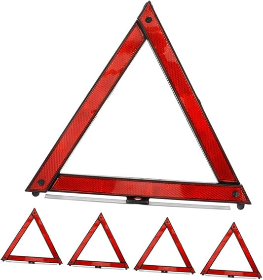 Alipis 5pcs Reflective Safety Triangle Kit Foldable Emergency Warning Sign for Vehicles Roadside Safety Tool for Breakdown Situations