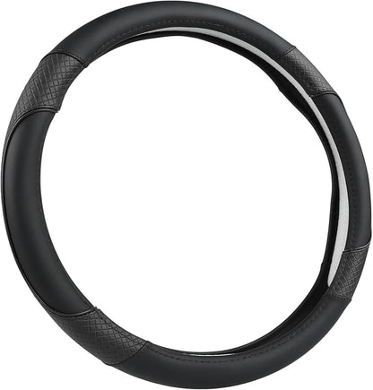 GIANT PANDA Steering Wheel Cover for Toyota, Auto Car Steering Wheel Cover for Toyota Highlander Rav4 Corolla Camry - Solid Black