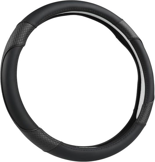 GIANT PANDA Steering Wheel Cover for Toyota, Auto Car Steering Wheel Cover for Toyota Highlander Rav4 Corolla Camry - Solid Black