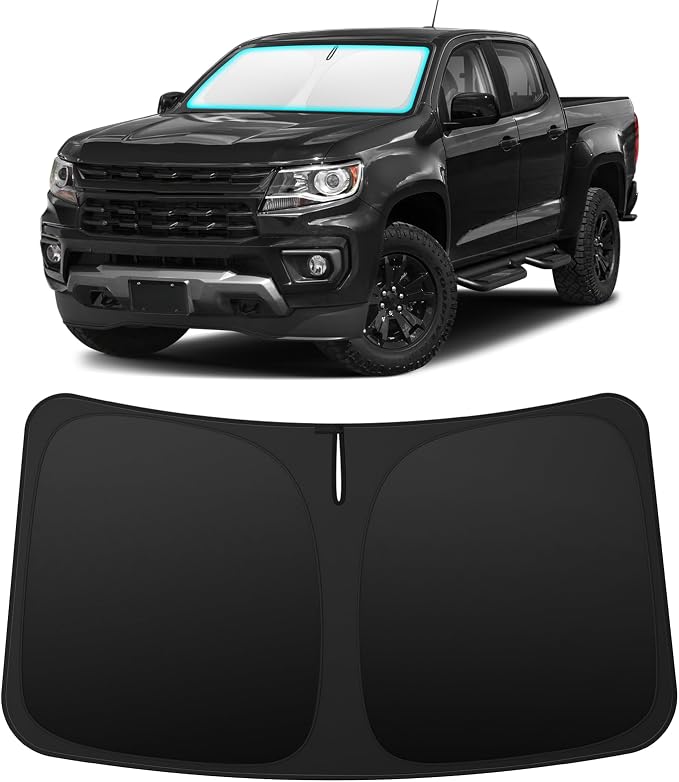 INSAUTO Custom Fit Windshield Sun Shade Accessories for Chevrolet/Chevy Colorado 2015-2022, Foldable Front Window Sunshade, UV & Heat Reflector, Keeps Interior Cool, Includes Storage Bag