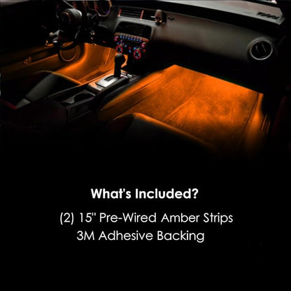 ORACLE Lighting 3805-005 Universal Amber Ambient LED Lighting Footwell Kit - Waterproof - Easy Installation - Ultra Flexible - Indoor or Outdoor Application