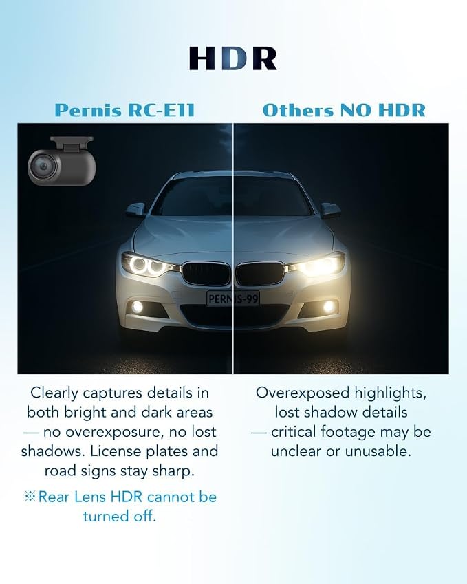 PERNIS 4K Dash Cam Front and Rear, STARVIS Sensor, Free Card Included, 2.4GHz WiFi Dual Dash Camera for Cars, Built-in GPS, Night Vision, G-Sensor, Emergency Lock, 3.16'' IPS, Parking Mode(DS315)