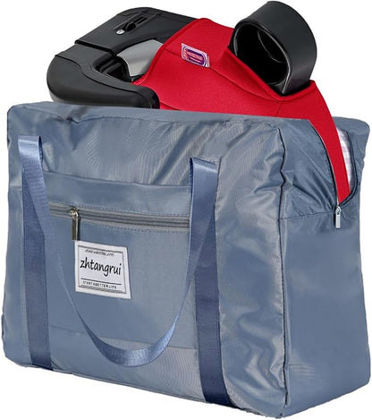 Backless Booster Seat Travel Bag for Airplane, Blue | Durable Car Seat Cover & Carrier, Easy Airplane Travel