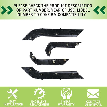 4PCS Door Armrest Cover Trim Kit Front&Rear Left Right Side Door Panel Arm Rest Bezel Carbon Fiber Compatible with 2014-2020 Chevy Silverado GMC Sierra