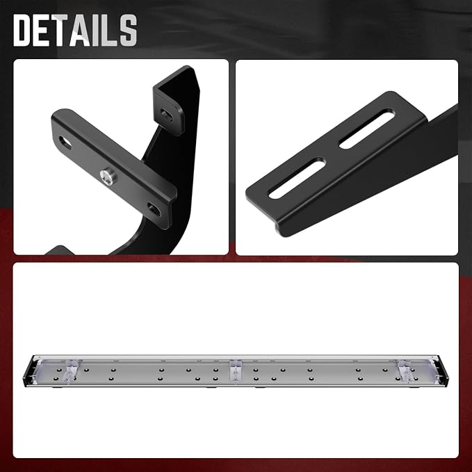 DNA Motoring 6.5 Inches Running Boards Compatible with 2015-2024 Ford F150 2017-2024 F250 SD F350 SD, Standard Cab, Stainless Steel Side Steps Nerf Rails Bars, STEPB-U-F15015-T1-S