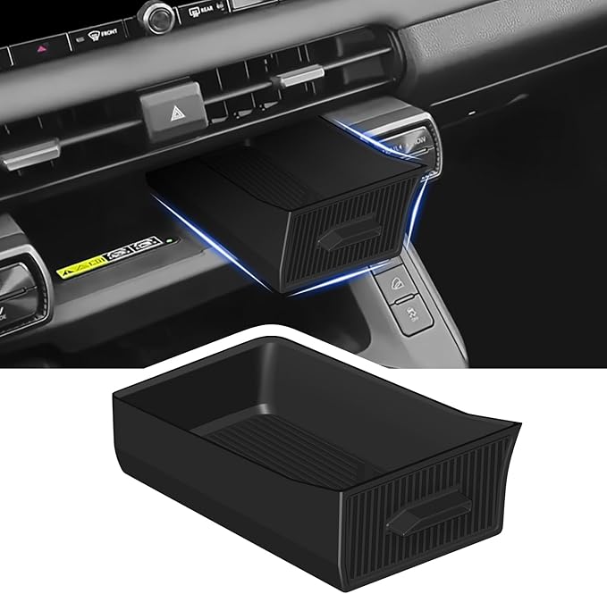 Silicone Center Console Organizer Compatible for Toyota RAV4 2026 Accessories Stable Installation Upper Cubby Drawer Silicone Under Screen Storage Box