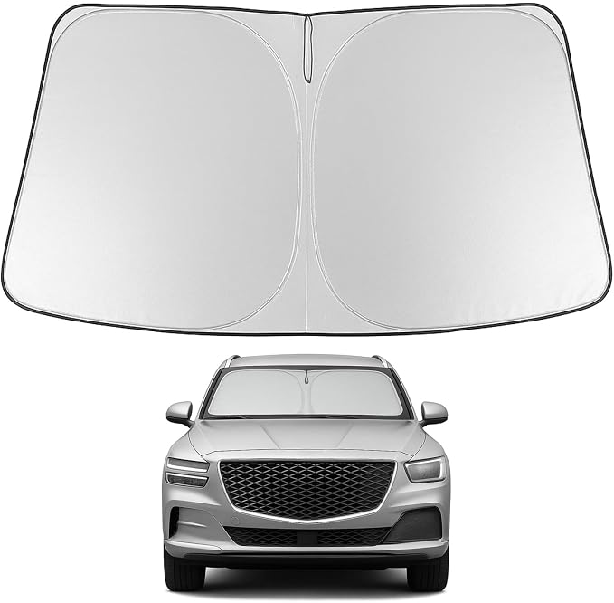 Proadsy Windshield Sun Shade for Nissan Pathfinder 2026 2025 2024 2023 2022 Foldable Front Sunshade Protector Sun Visor Blocks UV Rays Keep Car Cooler