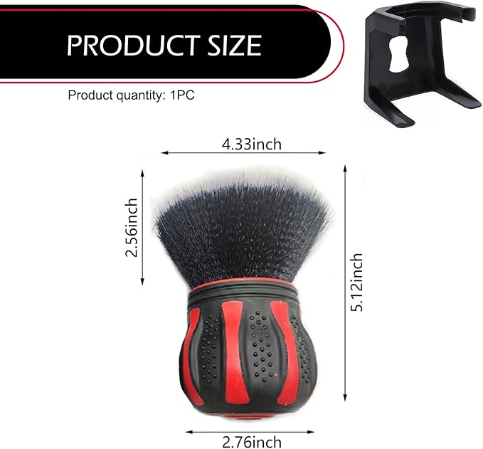 1 PC Car Detail Brush, Spherical Ultra Soft Detailing Brush, Spherical Detail Brush with Storage Rack, Universal Car Cleaning Tools, for Most Cars, Trucks, SUVs (Red)
