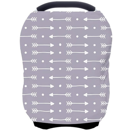 Car Seat Covers for Babies - Multi- use Nursing Carseat Canopy, Breastfeeding Covers, Baby Shower Gifts for Boys and Girls (dot Arrows)
