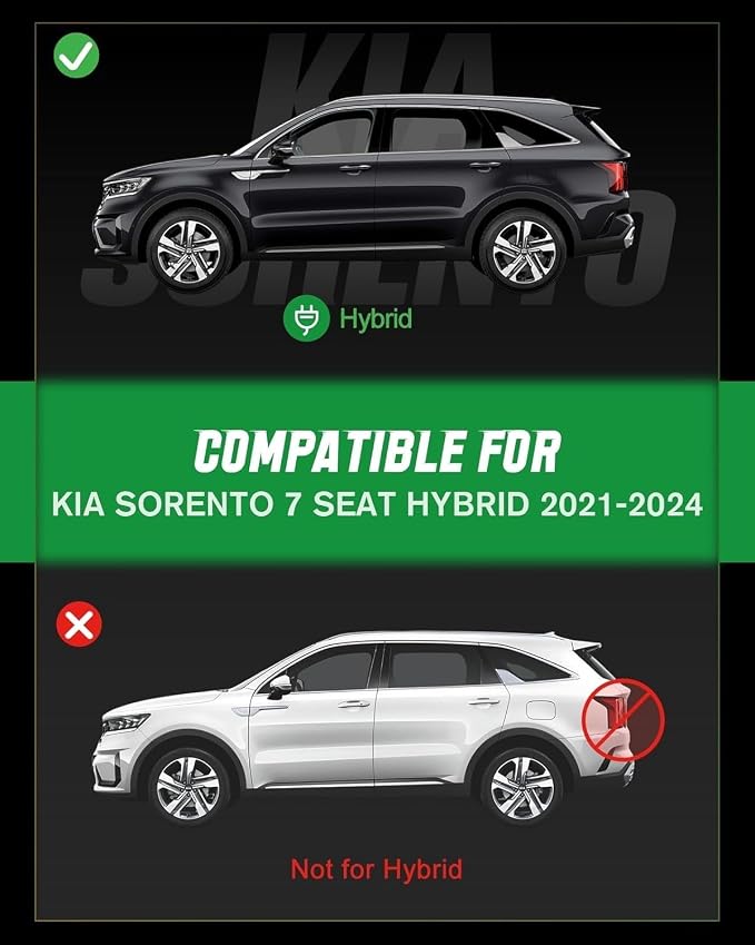 VIWIK All Weather Floor Mats for 2021-2026 Kia Sorento 6&7 Seats (Hybrid Model),Custom Fit Car Mats TPE Floor Liners Full Set 1st 2nd 3rd Row