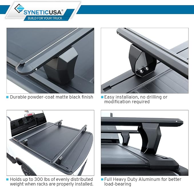 Syneticusa ER Power Retract Hard Tonneau Cover with Crossbars Fits 2004-2026 Ford F-150 5.5' (67”) Truck Bed Waterproof Accessories Retractable