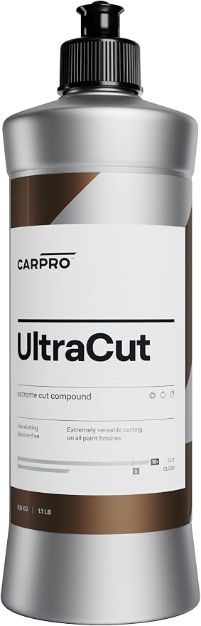 CARPRO UltraCut - 500ml - Extreme Cut Compound, Low Dusting, Minimal Hazing, for Rotary or DA Polishing with Long Work Time
