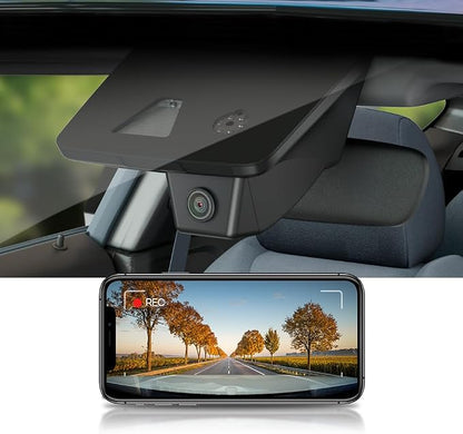 Fitcamx 4K Dash Cam Suitable for Jeep Grand Cherokee 2018-2021 & SRT (HD2-D7600), OEM Factory Look, UHD 2160P Video, Built-in WiFi & APP, Loop Recording, Gravity Sensor, Easy to Install, 64GB Card