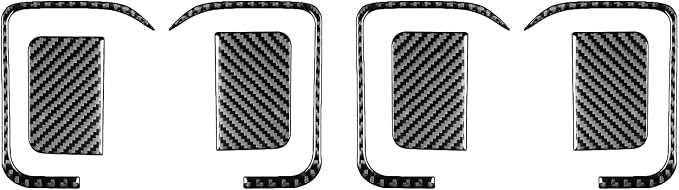 Real Premium Carbon Fiber Fit for Chevy Silverado/GMC Sierra 1500 2014-2018 for 2500/3500HD 2015-2019 Car Door Bowl Handle Kit Panel Trim Decals Sticker Auto Interior Accessories Cover Black