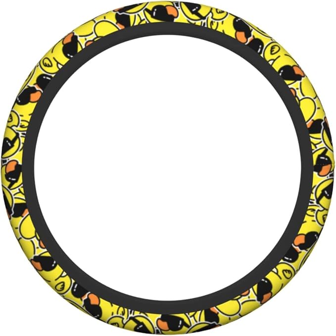 Duck Print Steering Wheel Cover Neoprene Car Steering Wheel Protector Covers Non Slip Universal 15 Inch for Men Women