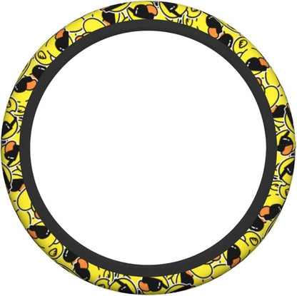 Duck Print Steering Wheel Cover Neoprene Car Steering Wheel Protector Covers Non Slip Universal 15 Inch for Men Women