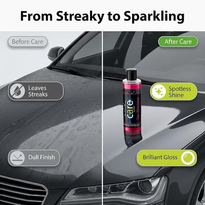 Care Car-Shampoo and Soap - Car Detailing Kit Essential - Vehicle Cleaning Supplies - Produces Thick, Foamy Suds - Gentle on Wax and Sealants, 16 Oz.