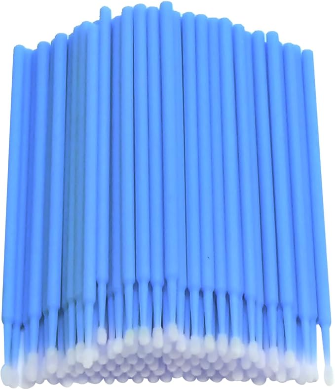 Saihisday 2.5mm Precision Micro Brushes - 100PCs Disposable Applicators for Automotive Detailing & Crafts (Non-Chemical Tool)