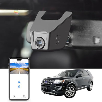 Mangoal 4K Dash Cam Custom for Ford Explorer U502 2011-2019, Base XLT ST_Line Limited Timberline Platinum King Ran(Model B), UHD 2160P Video, WiFi & App, GPS, 64GB Card