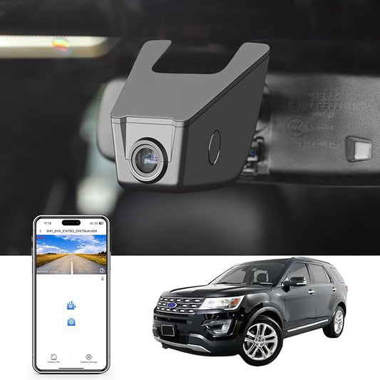 Mangoal 4K Dash Cam Custom for Ford Explorer U502 2011-2019, Base XLT ST_Line Limited Timberline Platinum King Ran(Model B), UHD 2160P Video, WiFi & App, GPS, 64GB Card