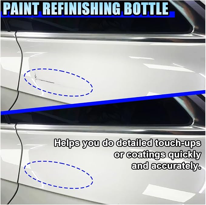 Touch Up Paint Bottle Container with Brush and Lid, 2 Ounce/60ml Leftover Paint Storage Can with Mixing Ball, Vehicle Paints Chip Repair Applicator for Fixing Car Scratches, Damage (6PCS)