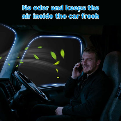 KUST Full Coverage Window Shades for Volvo VN/VNL 2002-2025, VNR/VAH/VNX 2020-2025 (No Need Suction Cups) Accessories, Window Cover UV Keep Your Car Cool Easy Install Full Set 3PCS