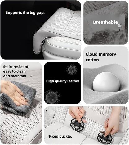 Car Seat Leg Support Extension Cushion for Car Driver Seat Extender Pad Leg Support Seat Pillow For Auid Q5 BMW X5 Toyota RAV4 Ford F150 Hyundai Tucson Honda CRV etc Universal Seat Cushion (white)