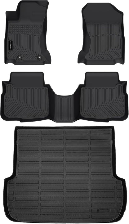 Auxko All Weather Floor Mats Cargo Mat Fit for Subaru Outback/Legacy 2020-2025 TPE Liners Accessories All Season Guard Odorless Anti-Slip Floor Mats Trunk Mat for Subaru Outback 2020-2025 Black