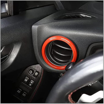 Car Accessories Fit for Subaru BRZ &Toyota 86 Accessories 2012-2020 Interior Center Consoles Decoration AC Air Outlet Vent Front + Side Frame Trims Cover kit (Red) ABS 2 PCS
