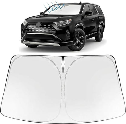 Proadsy Windshield Sun Shade for GMC Yukon, Yukon XL 2021-2026 Foldable Front Sunshade Protector Sun Visor Blocks UV Rays Keep Car Cooler Accessories