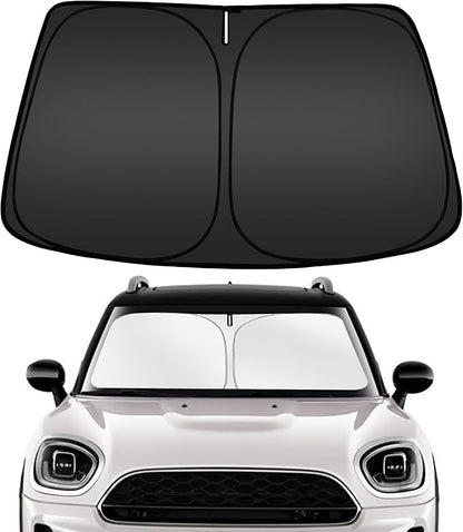 ARISMOTOR Windshield Sun Shade for Mini Countryman Cooper F60 2017-2024 2025 2026, Custom Fit Foldable Front Window Sunshade Sun Visor Protector, Block UV Rays Keep Your Car Cooler