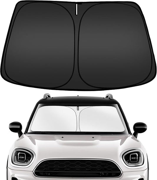 ARISMOTOR Windshield Sun Shade for Mini Countryman Cooper F60 2017-2024 2025 2026, Custom Fit Foldable Front Window Sunshade Sun Visor Protector, Block UV Rays Keep Your Car Cooler